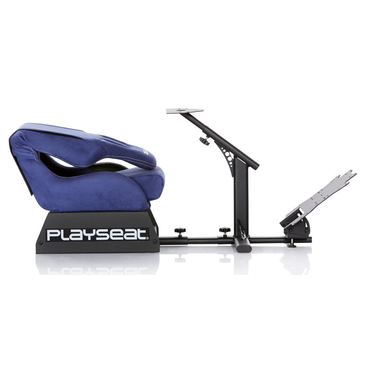 Playseats Evolution Adjustable Ergonomic PC Racing Game Chair with Footrest in Blue